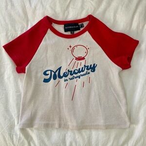 Jagger & Stone Mercury in Retrograde Cropped Ribbed Baby Tee